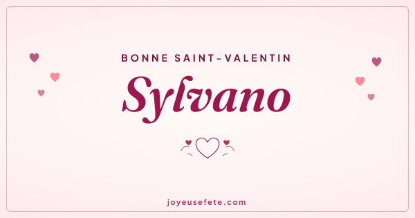 Image « Bonne Saint-Valentin Sylvano » au format large