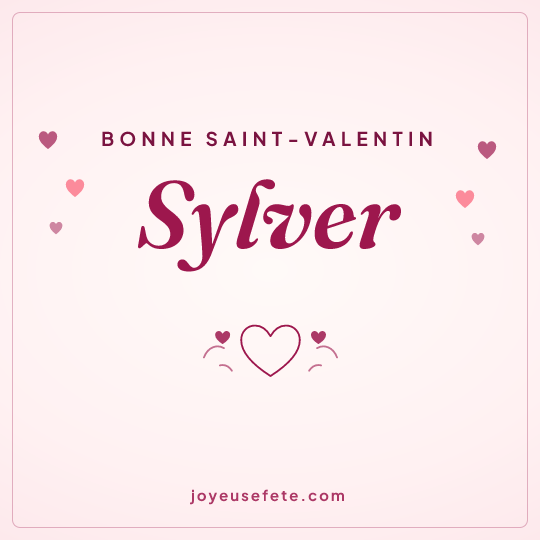 Image carrée « Bonne Saint-Valentin Sylver » pour WhatsApp