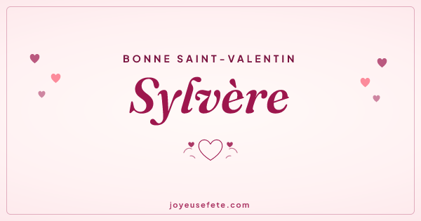 Image « Bonne Saint-Valentin Sylvere » au format large