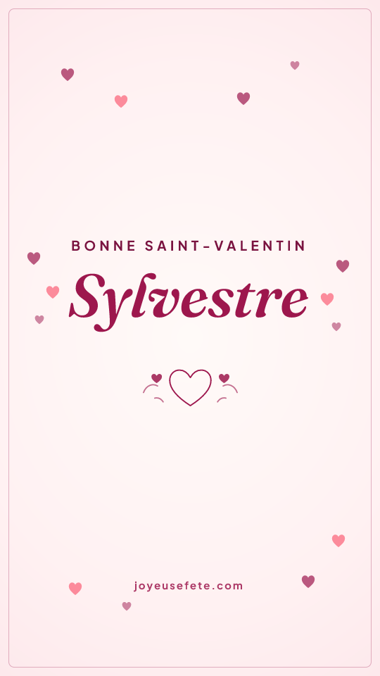 Image « Bonne Saint-Valentin Sylvestre » au format story