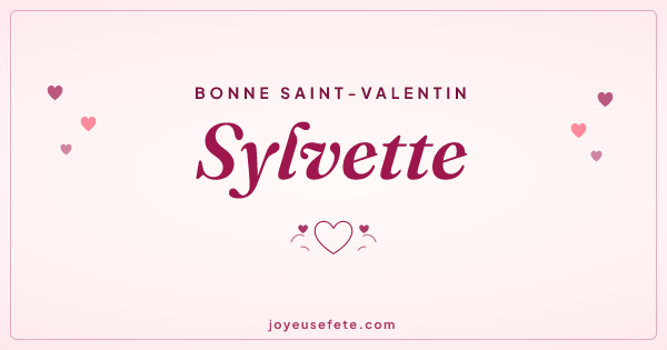 Image « Bonne Saint-Valentin Sylvette » au format large