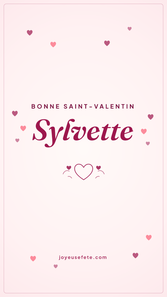 Image « Bonne Saint-Valentin Sylvette » au format story