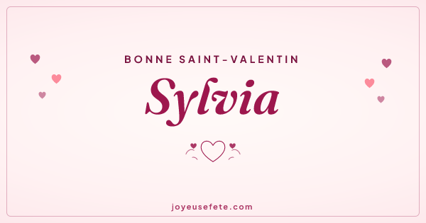 Image « Bonne Saint-Valentin Sylvia » au format large