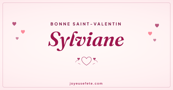 Image « Bonne Saint-Valentin Sylviane » au format large