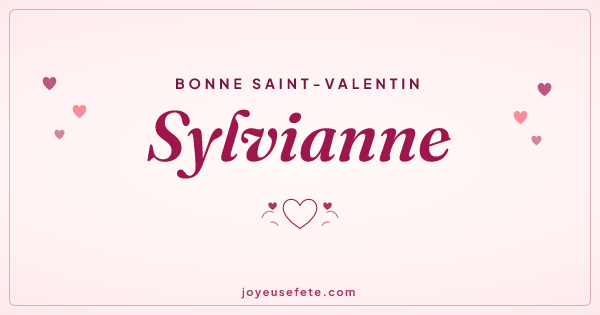 Image « Bonne Saint-Valentin Sylvianne » au format large