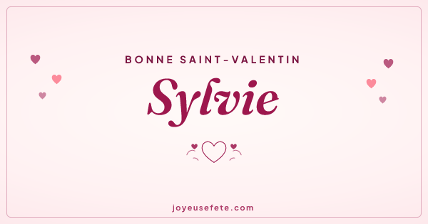 Image « Bonne Saint-Valentin Sylvie » au format large