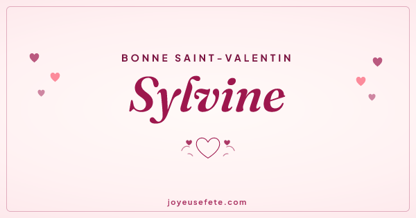 Image « Bonne Saint-Valentin Sylvine » au format large