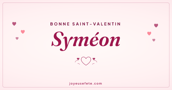 Image « Bonne Saint-Valentin Syméon » au format large