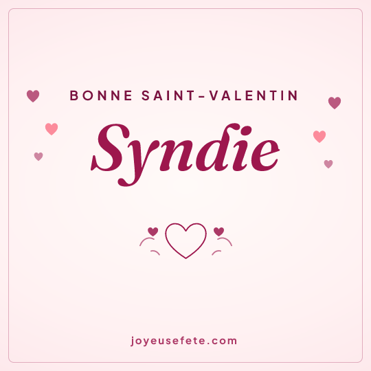 Image carrée « Bonne Saint-Valentin Syndie » pour WhatsApp