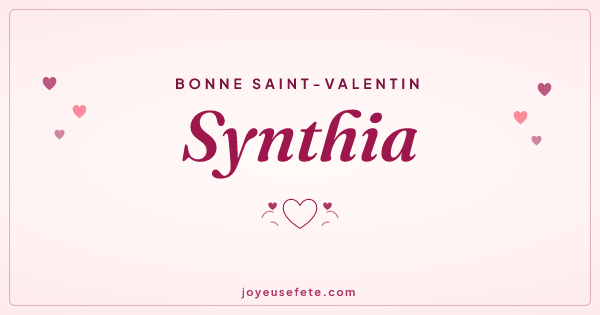 Image « Bonne Saint-Valentin Synthia » au format large