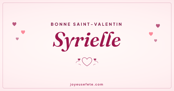 Image « Bonne Saint-Valentin Syrielle » au format large