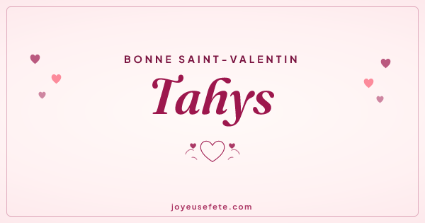 Image « Bonne Saint-Valentin Tahys » au format large