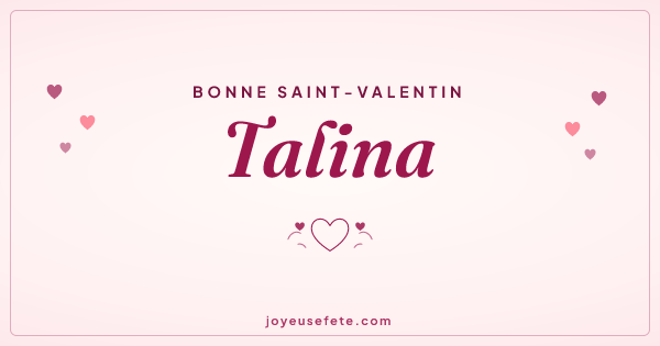 Image « Bonne Saint-Valentin Talina » au format large