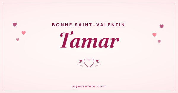 Image « Bonne Saint-Valentin Tamar » au format large
