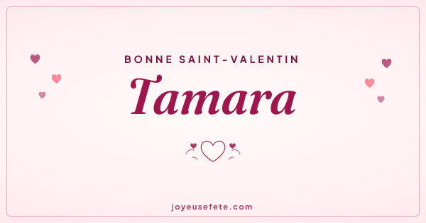Image « Bonne Saint-Valentin Tamara » au format large