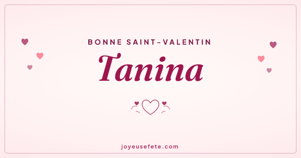Image « Bonne Saint-Valentin Tanina » au format large
