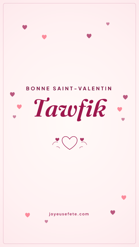 Image « Bonne Saint-Valentin Tawfik » au format story