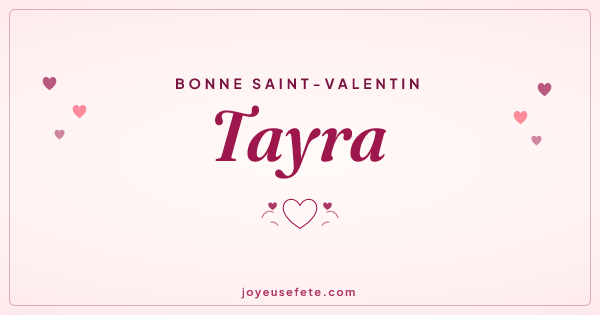 Image « Bonne Saint-Valentin Tayra » au format large