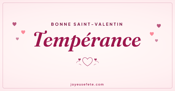 Image « Bonne Saint-Valentin Tempérance » au format large