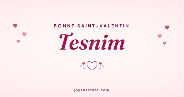 Image « Bonne Saint-Valentin Tesnim » au format large