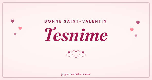 Image « Bonne Saint-Valentin Tesnime » au format large
