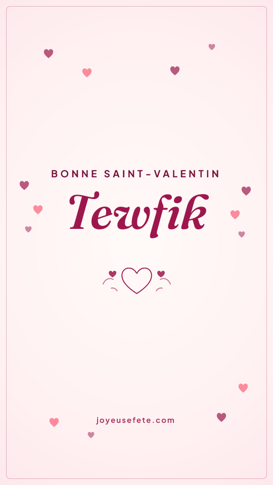 Image « Bonne Saint-Valentin Tewfik » au format story