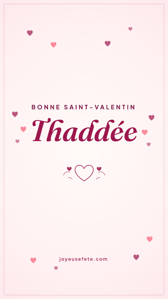 Image « Bonne Saint-Valentin Thaddée » au format story