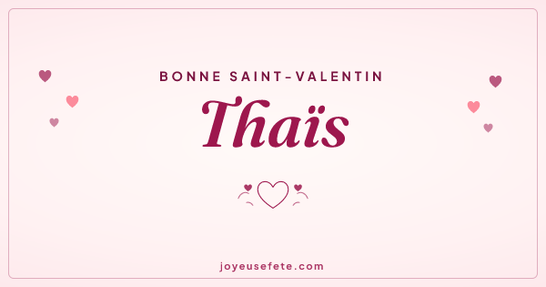 Image « Bonne Saint-Valentin Thaïs » au format large