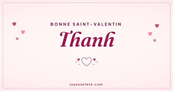 Image « Bonne Saint-Valentin Thanh » au format large