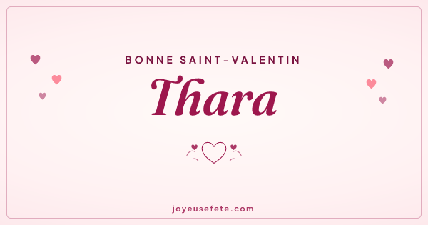Image « Bonne Saint-Valentin Thara » au format large