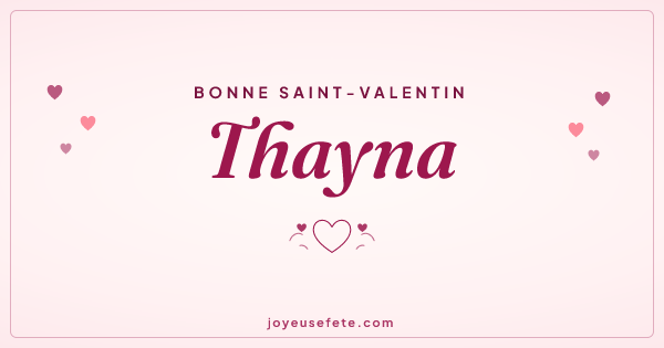 Image « Bonne Saint-Valentin Thayna » au format large