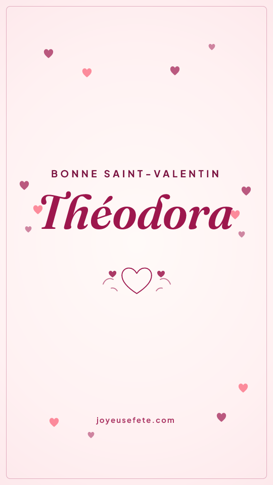 Image « Bonne Saint-Valentin Théodora » au format story
