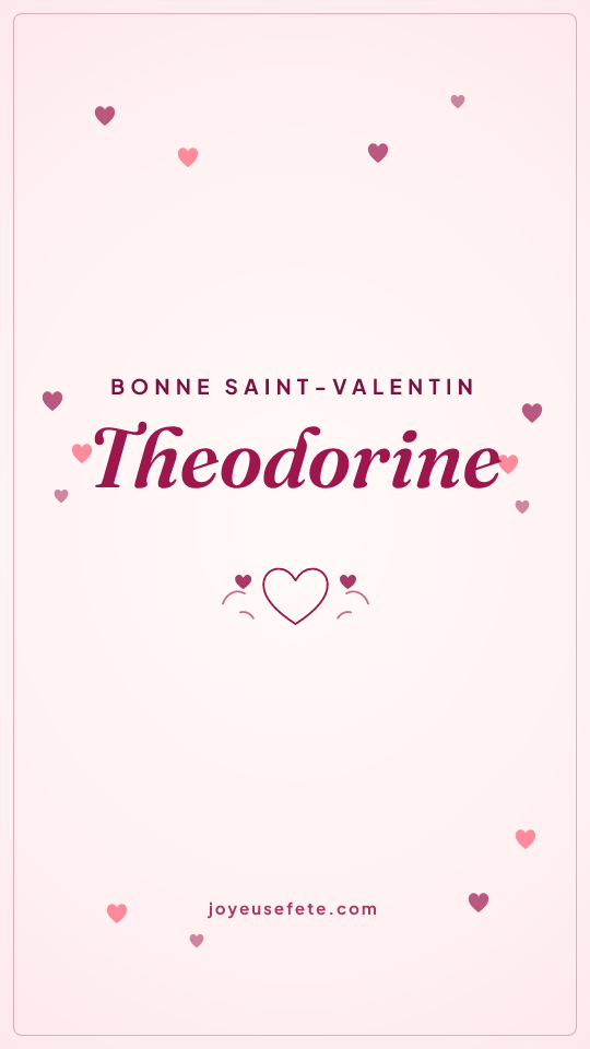 Image « Bonne Saint-Valentin Theodorine » au format story