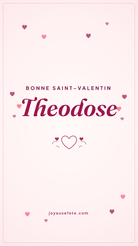Image « Bonne Saint-Valentin Theodose » au format story