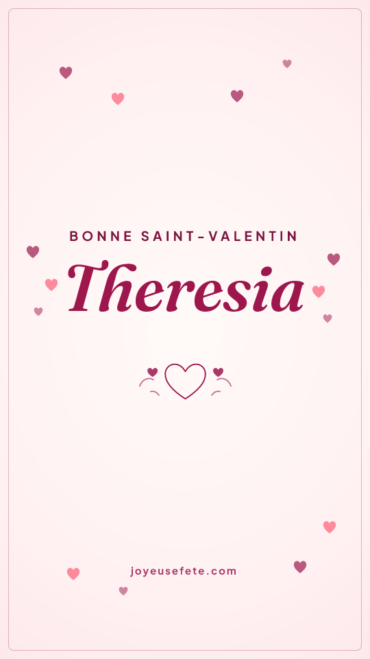 Image « Bonne Saint-Valentin Theresia » au format story