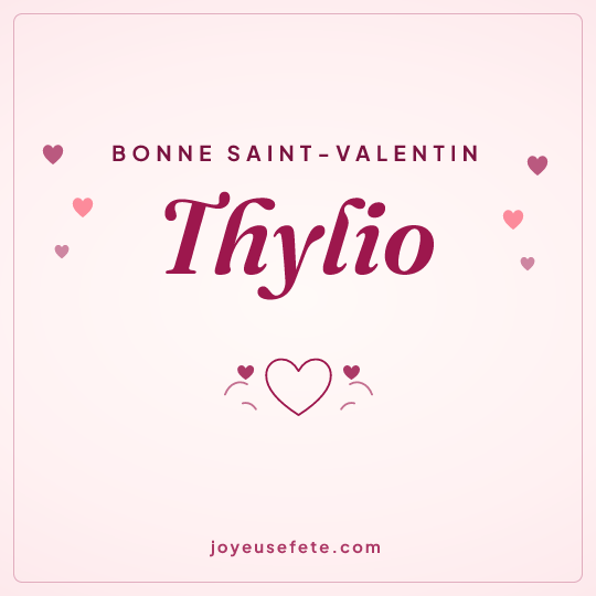 Image carrée « Bonne Saint-Valentin Thylio » pour WhatsApp