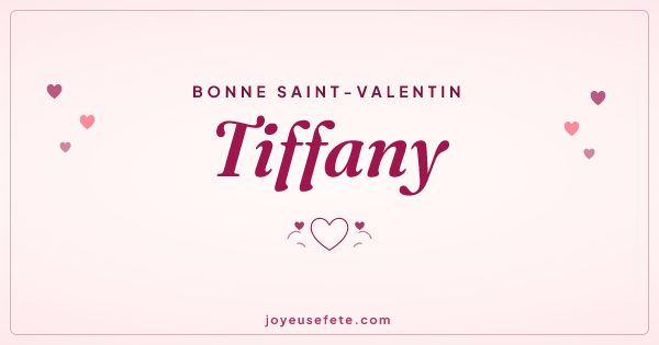 Image « Bonne Saint-Valentin Tiffany » au format large