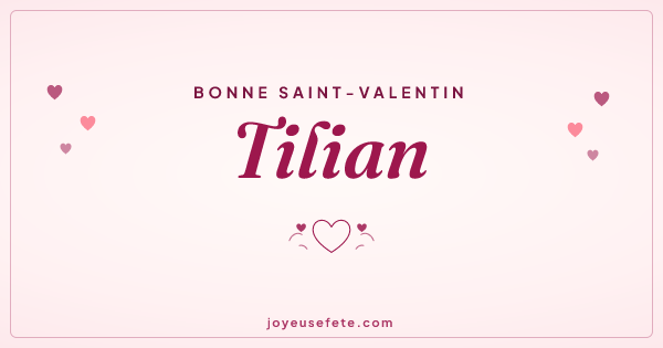 Image « Bonne Saint-Valentin Tilian » au format large