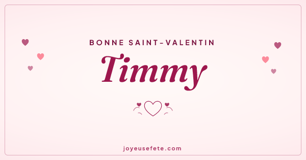 Image « Bonne Saint-Valentin Timmy » au format large