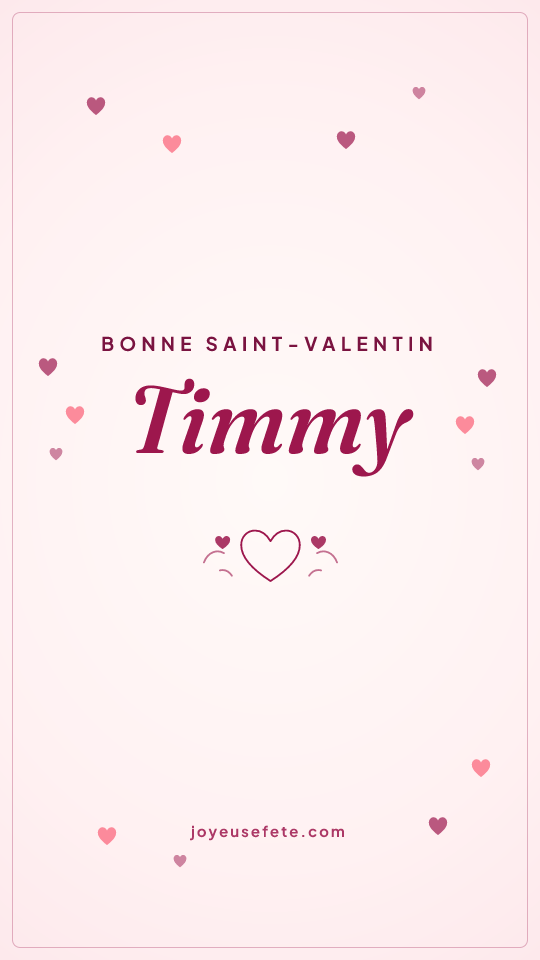 Image « Bonne Saint-Valentin Timmy » au format story