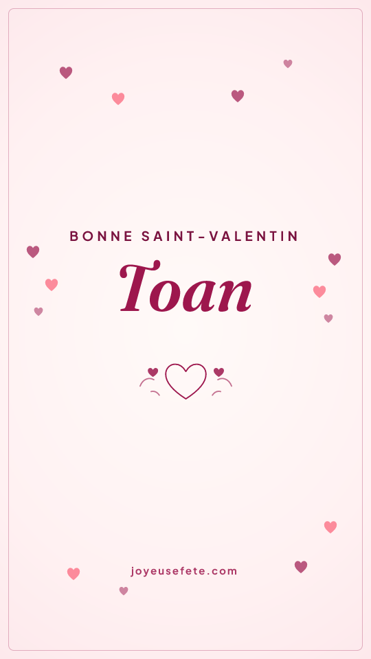 Image « Bonne Saint-Valentin Toan » au format story