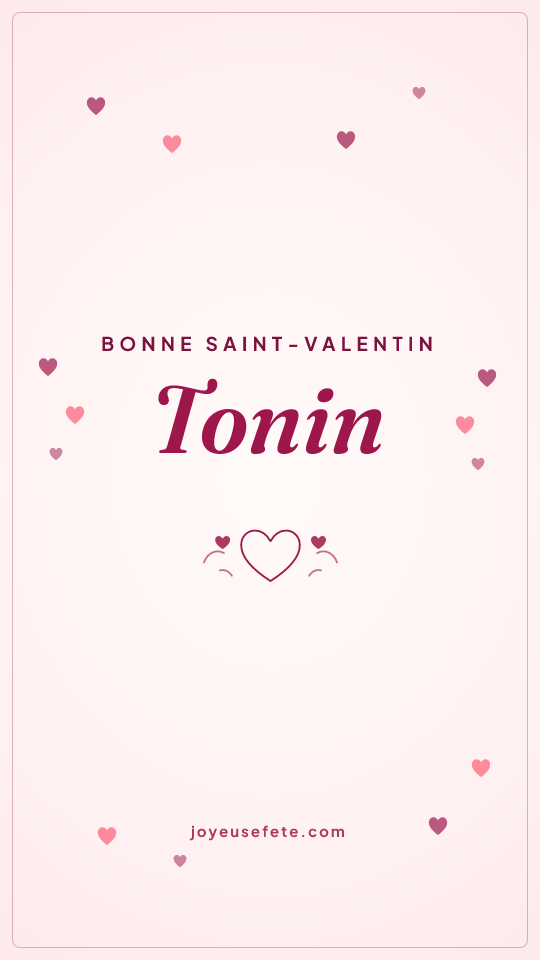 Image « Bonne Saint-Valentin Tonin » au format story