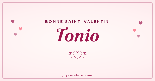 Image « Bonne Saint-Valentin Tonio » au format large