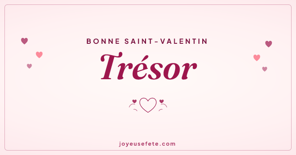 Image « Bonne Saint-Valentin Trésor » au format large