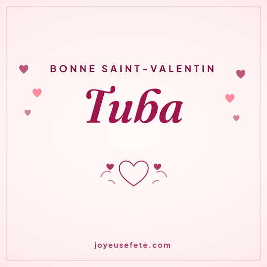 Image carrée « Bonne Saint-Valentin Tuba » pour WhatsApp