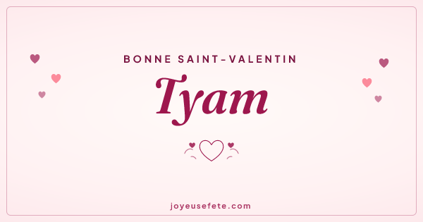 Image « Bonne Saint-Valentin Tyam » au format large