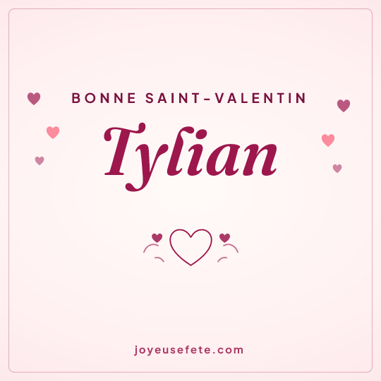 Image carrée « Bonne Saint-Valentin Tylian » pour WhatsApp