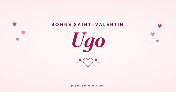 Image « Bonne Saint-Valentin Ugo » au format large