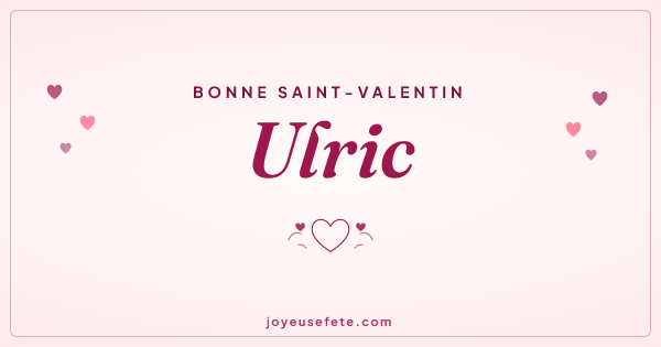 Image « Bonne Saint-Valentin Ulric » au format large