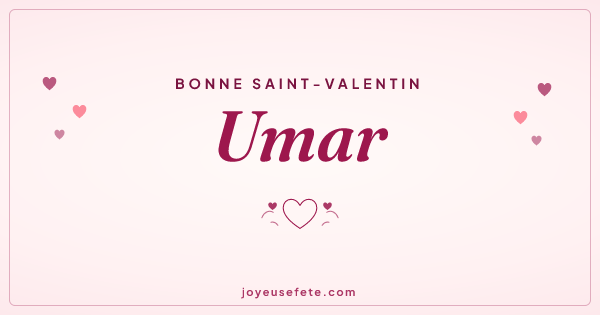 Image « Bonne Saint-Valentin Umar » au format large